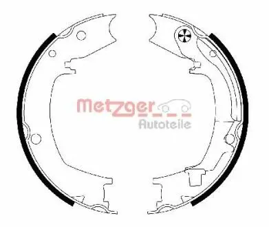 MG204 Комплект тормозных колодок, стояночная тормозная система METZGER підбір по vin на Brocar