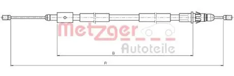 104657 Трос, стояночная тормозная система METZGER підбір по vin на Brocar