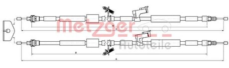 105452 Трос, стояночная тормозная система METZGER підбір по vin на Brocar