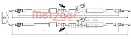 105452 Трос, стояночная тормозная система METZGER подбор по vin на Brocar