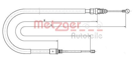 106224 Трос, стояночная тормозная система METZGER підбір по vin на Brocar