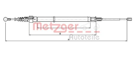 107139 Трос, стояночная тормозная система METZGER підбір по vin на Brocar