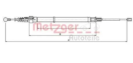 107139 Трос, стояночная тормозная система METZGER подбор по vin на Brocar