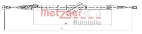 107506 Трос, стояночная тормозная система METZGER подбор по vin на Brocar