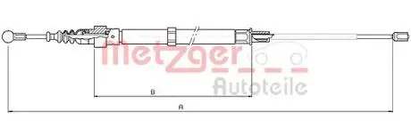 107508 Трос, стояночная тормозная система METZGER подбор по vin на Brocar