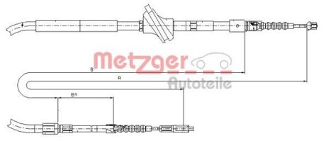 107583 Трос, стояночная тормозная система METZGER підбір по vin на Brocar