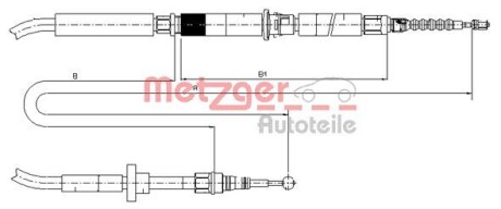 107589 Трос, стояночная тормозная система METZGER подбор по vin на Brocar