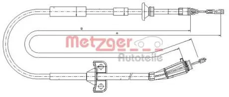 108065 Трос, стояночная тормозная система METZGER подбор по vin на Brocar