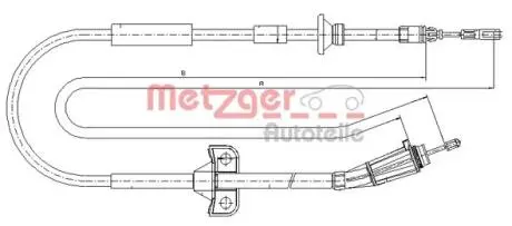108185 Трос, стояночная тормозная система METZGER подбор по vin на Brocar