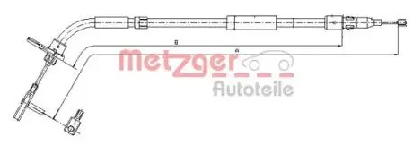109334 Трос, стояночная тормозная система METZGER підбір по vin на Brocar