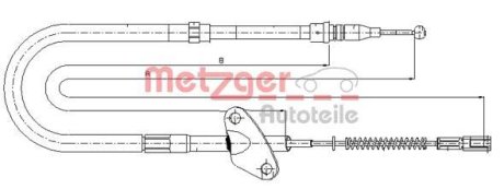 109871 Трос, стояночная тормозная система METZGER підбір по vin на Brocar