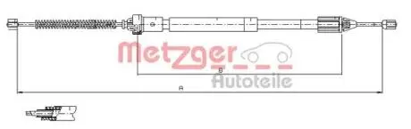116597 Трос, стояночная тормозная система METZGER подбор по vin на Brocar