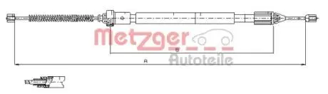 116598 Трос, стояночная тормозная система METZGER подбор по vin на Brocar