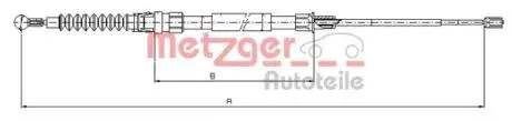 107518 Трос ручного гальма METZGER підбір по vin на Brocar