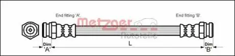 4111018 Тормозной шланг METZGER підбір по vin на Brocar