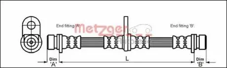 4113290 Тормозной шланг METZGER підбір по vin на Brocar