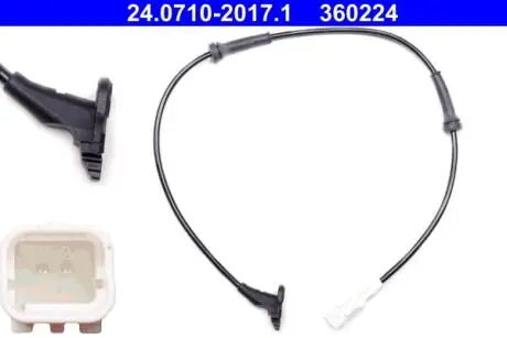 24071020171 Датчик, частота вращения колеса ATE підбір по vin на Brocar