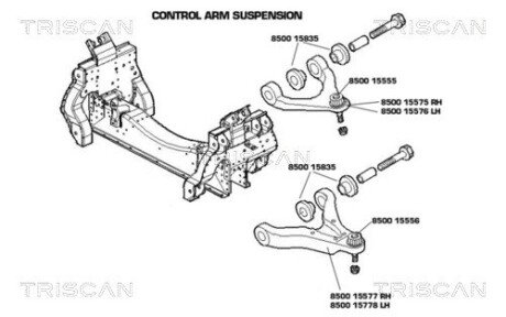 850015578 Важіль підвіски TRISCAN підбір по vin на Brocar