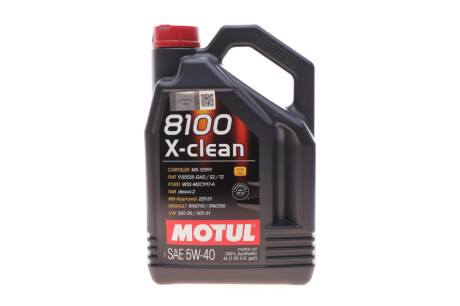 104720 Масло 5W40 X-clean 8100 (4L) MOTUL подбор по vin на Brocar