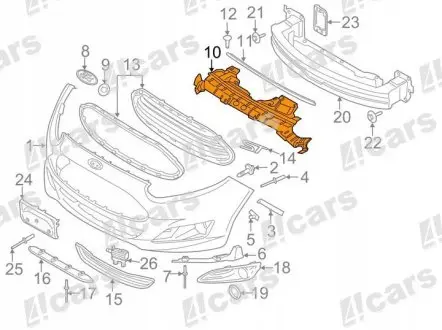 312006106 Дефлектор радіатора 4CARS підбір по vin на Brocar