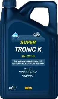 15F477 Олива моторна Super Tronic K SAE 5W30 (5 Liter) ARAL подбор по vin на Brocar