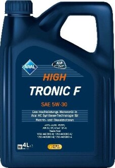 15F458 Олива моторна High Tronic F SAE 5W30 (4 Liter) ARAL підбір по vin на Brocar