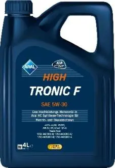 15F458 Олива моторна High Tronic F SAE 5W30 (4 Liter) ARAL подбор по vin на Brocar