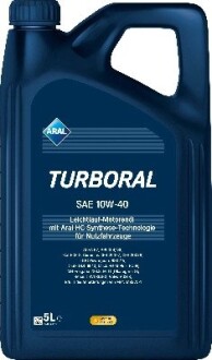 15F45C Олива моторна Turboral SAE 10W40 (5 Liter) ARAL підбір по vin на Brocar