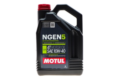 839141 Олива для 4-х тактних двигунів синтетична естерова MOTUL NGEN 5 10W40 4T 4L MOTUL підбір по vin на Brocar