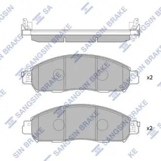 SP4080 Колодки гальмівні дискові (комплект 4 шт) Hi-Q (SANGSIN) підбір по vin на Brocar