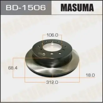 BD1506 Диск тормозной задний (кратно 2) RAV4/ ASA33L MASUMA подбор по vin на Brocar