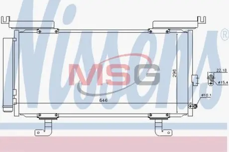 940742 Конденсер кондиціонера NISSENS підбір по vin на Brocar