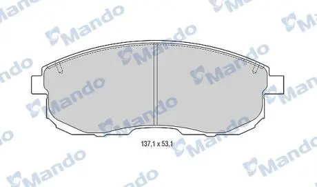 MBF015246 Комплект гальмівних колодок MANDO подбор по vin на Brocar