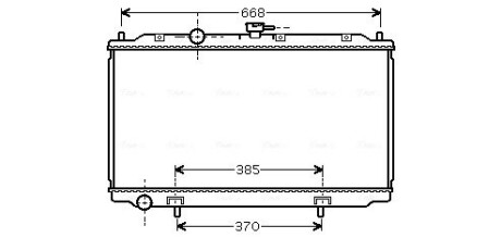 DNA2215 Радіатор охолодження двигуна Nissan Almera N16 (01-), Primera P12 (00-) MT (DNA2215) AVA AVA COOLING підбір по vin на Brocar