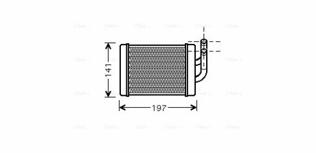 HY6158 Радиатор отопителя Hyundai H-100, Porter 2.5D (94-) (HY6158) AVA AVA COOLING підбір по vin на Brocar