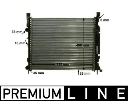 CR1155000P Радіатор охолодження MAHLE / KNECHT підбір по vin на Brocar