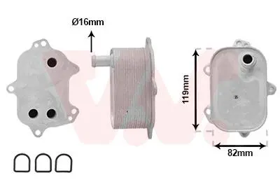 03013710 Радіатор масляний AUDI Q5 09/12 &gt; 17 (вир-во Van Wezel) VAN WEZEL підбір по vin на Brocar