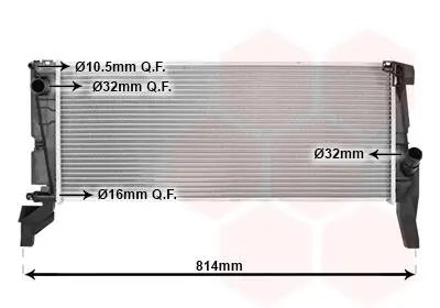 06012707 Радіатор охолодження BMW X1 F48/ Mini 13+ (Van Wezel) VAN WEZEL підбір по vin на Brocar