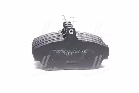 V202 Колодка гальм. ГАЗ 3302, 2217,2715,3102,3110 перед. (компл. 4шт.) (вир-во FINWHALE) FINWHALE підбір по vin на Brocar