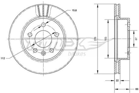 7052 Гальмiвнi диски MB Vito (W638) 96- TOMEX підбір по vin на Brocar