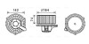 HY8425 Вентилятор отопителя салона Hyundai Grand Starex, H-1 (07-) (HY8425) AVA AVA COOLING підбір по vin на Brocar