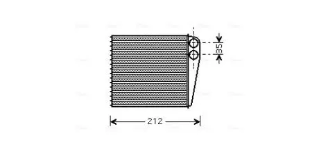DNA6256 Радіатор обігрівача салону Nissan Micra (02-), Note (06-), Tiida (04-) (DNA6256) AVA AVA COOLING підбір по vin на Brocar