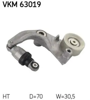 VKM63019 Роликовий модуль натягувача ременя SKF подбор по vin на Brocar