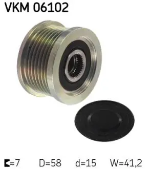 VKM06102 Муфта генератора SKF подбор по vin на Brocar