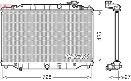 DRM44040 Радиатор, охлаждения дивгателя DENSO підбір по vin на Brocar