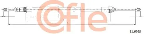 92116668 Трос, стояночная тормозная система COFLE подбор по vin на Brocar