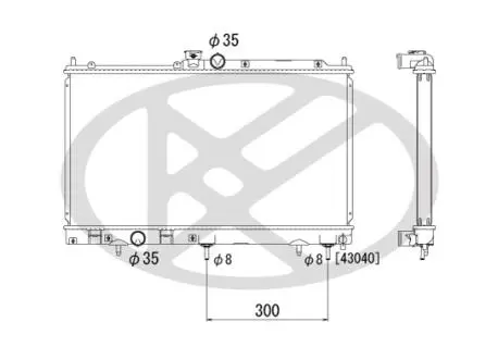 PL031624 Радиатор, охлаждения дивгателя KOYO подбор по vin на Brocar