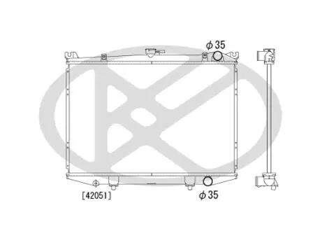 PL020504 Радиатор, охлаждения дивгателя KOYO підбір по vin на Brocar
