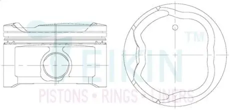 46360100 Поршни +1.00mm (к-кт на мотор) 2TR-FE 2,7L Toyota Land Cruiser Prado, 4runner, Fortuner TEIKIN подбор по vin на Brocar