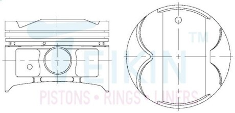 46340STD Поршни стандарт (STD) (к-кт на мотор) Toyota 2ZZ-GE Celica TEIKIN підбір по vin на Brocar